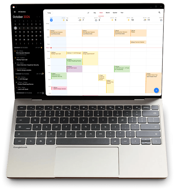 Fantastical on Googlebook