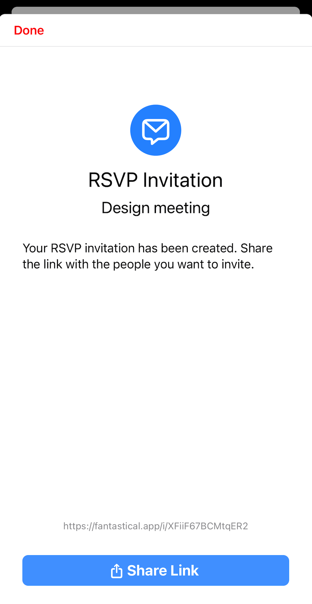 RSVP invite