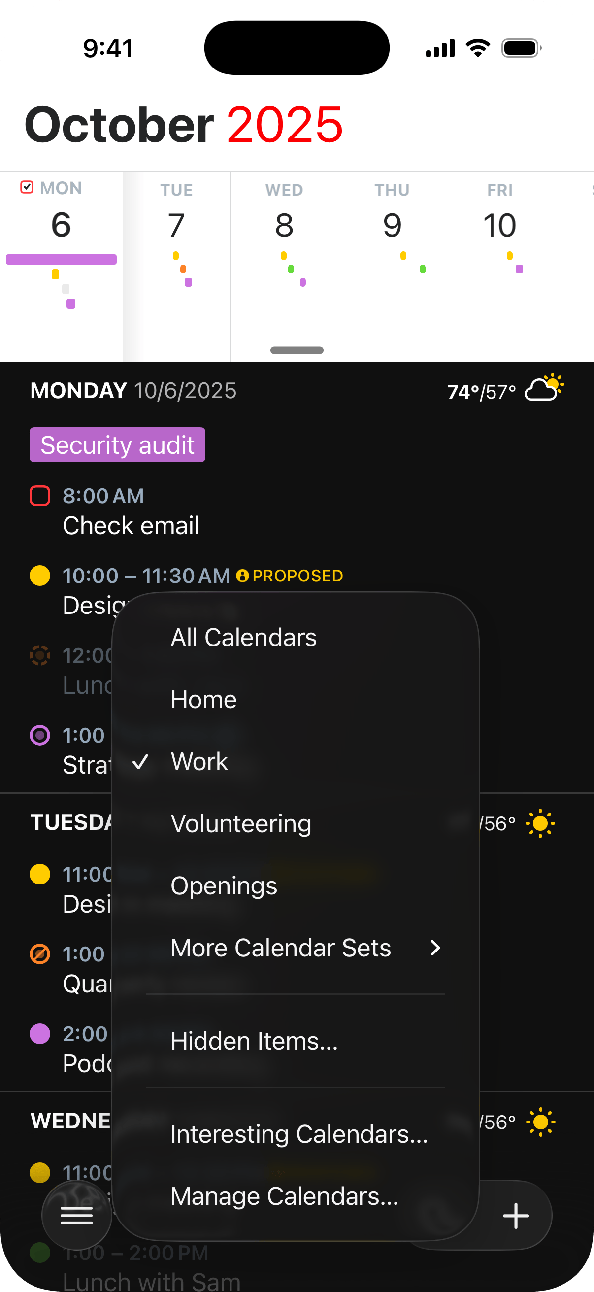 Calendar sets