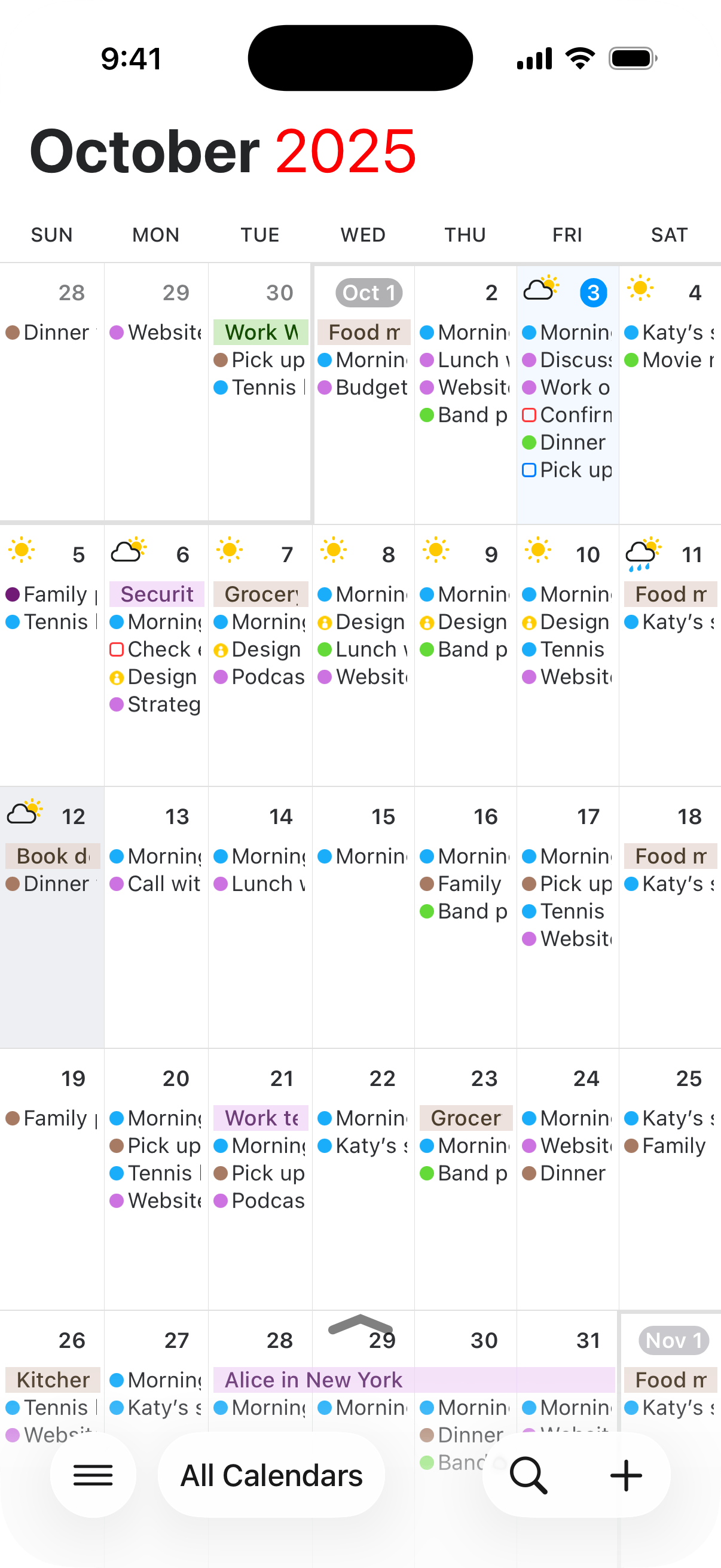 Month view