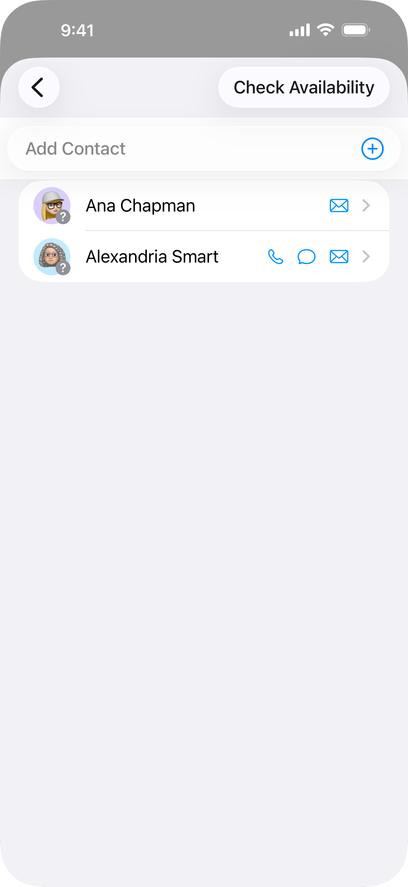 Inviting contacts to events