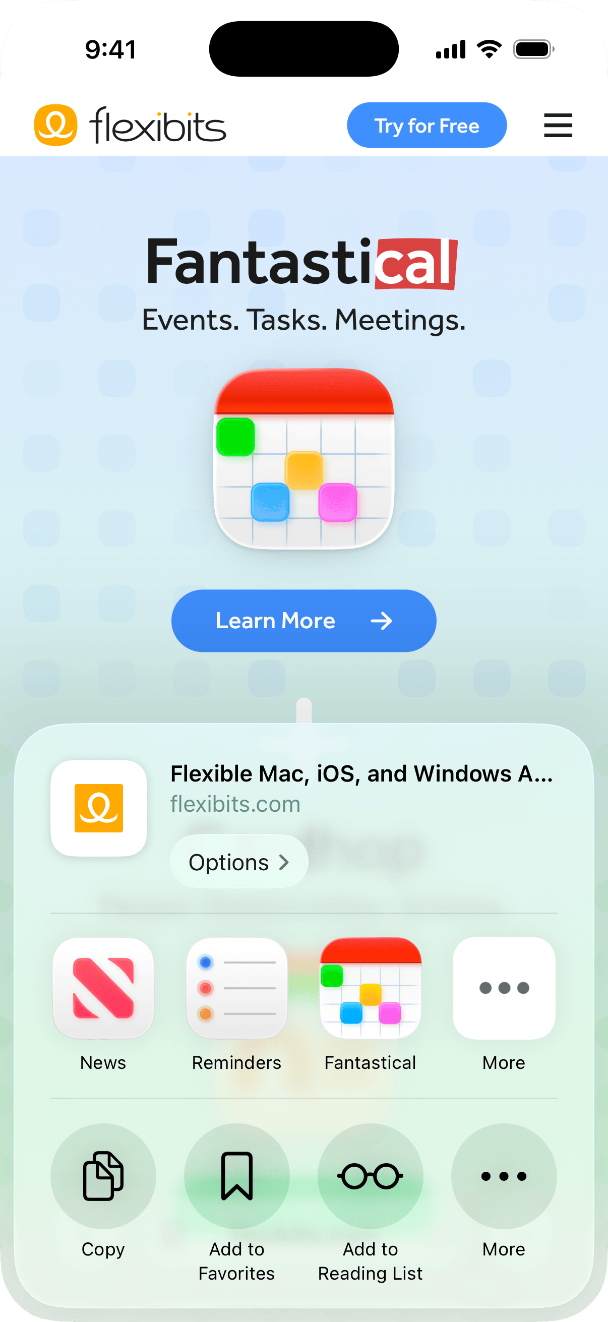 Share extension
