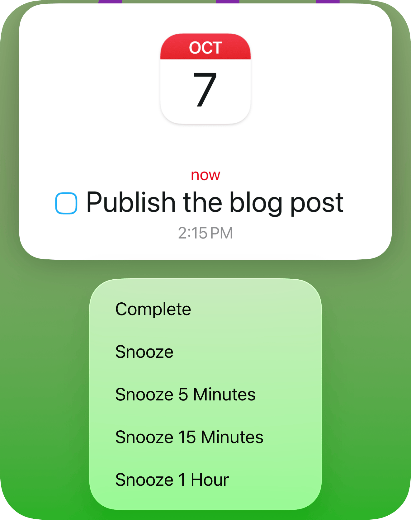 Task notifications