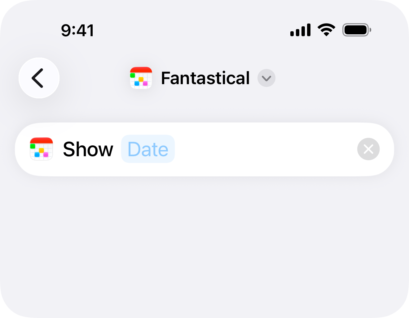 Show calendar