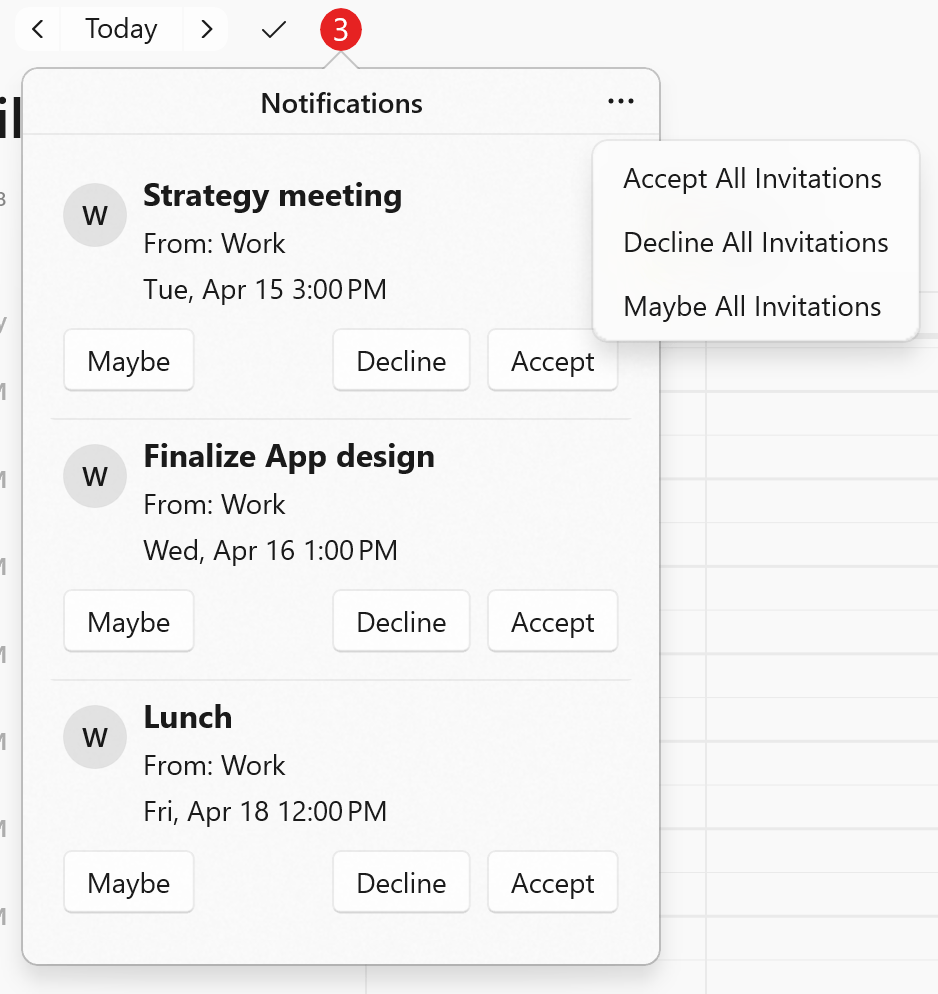 Accept invite from notification