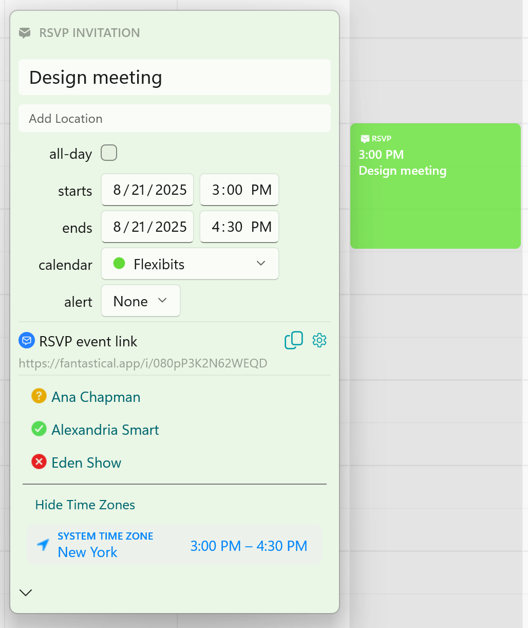 Viewing RSVP Responses
