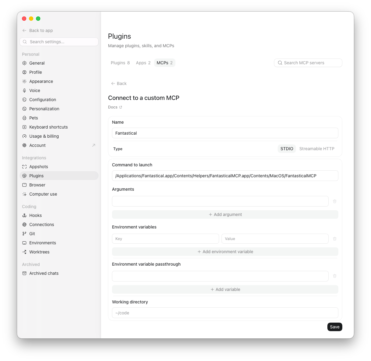 Fantastical MCP In ChatGPT