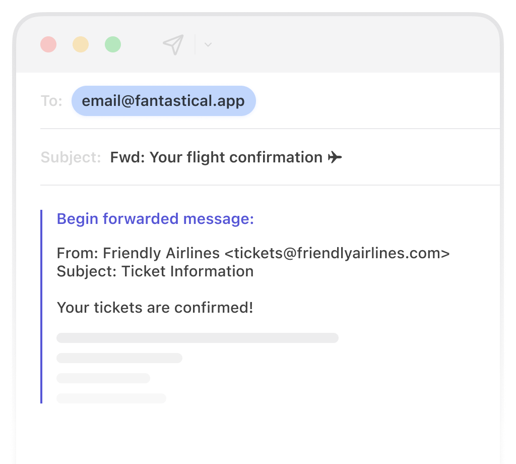 Flight email